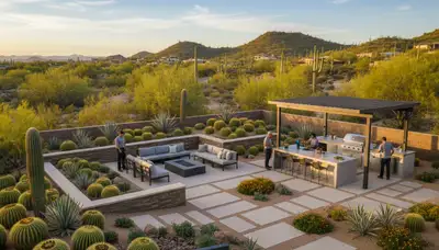 Landscaping service in Tucson, AZ for residential yards, desert plants, and outdoor maintenance